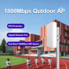 KuWFi Openwrt 1800Mbps Dual Band 100 -300meters IP65 Outdoor Gigabit Wireless Access Point