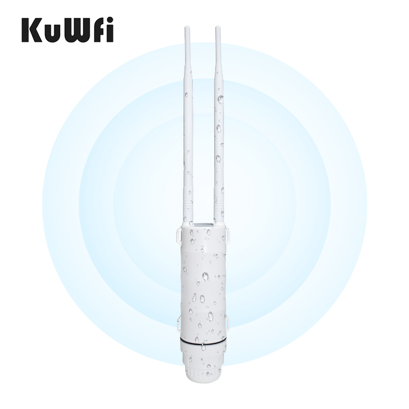 KuWFi 1200Mbps 100-300 meters wifi coverage IP65 waterproof Outdoor Access Point with 1000Mbps port