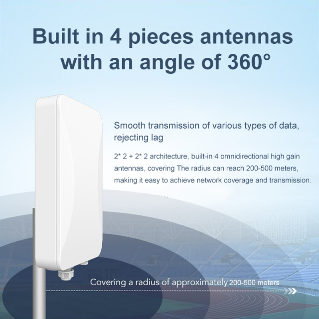 KuWFi Openwrt 1800Mbps Dual Band 100 -300meters IP65 Outdoor Gigabit Wireless Access Point