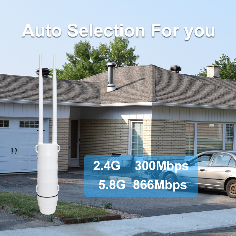 KuWFi 1200Mbps 100-300 meters wifi coverage IP65 waterproof Outdoor Access Point with 1000Mbps port