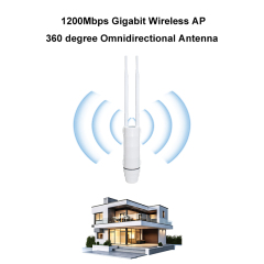 KuWFi 1200Mbps 100-300 meters wifi coverage IP65 waterproof Outdoor Access Point with 1000Mbps port