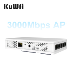 KuWFi 3000Mbps Seamless Roaming Inwall Wifi ap Poe 48V USB Port Indoor Inwall Access Point with Full Gigabit Port