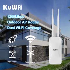 KuWFi 1200Mbps dual band seamless roaming gigabit RJ45 Port IP65 Outdoor waterproof wireless Access Point