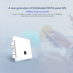 KuWFi WiFi6 3000Mbps Seamless Roaming Inwall ap 48V POE Built in Antenna VLAN Inwall Access Point