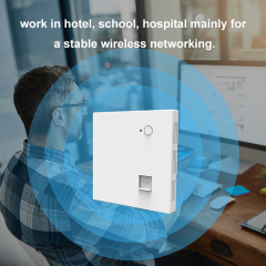 KuWFi WiFi6 1200mbps Dual Band 48V POE 128users Wall Mount Wireless in-wall access point for Home