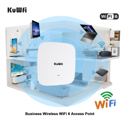 KuWFi high power 1800Mbps Dual Band 48V POE DC 12V QSDK indoor Ceiling Access Point for wifi Coverage