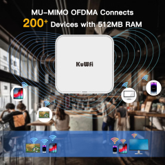 KuWFi Dual Band 2.4G 5.8G 3000Mbps Gigabit Wifi Ceiling ap Wireless Ceilling ap for Indoor Use