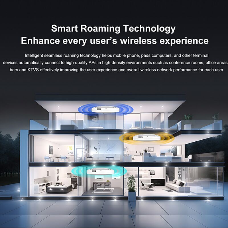 KuWFi Tri-Band 5400Mbps 2.5G WAN Remote Management LED Display Ceiling Access Point For Hotel Use