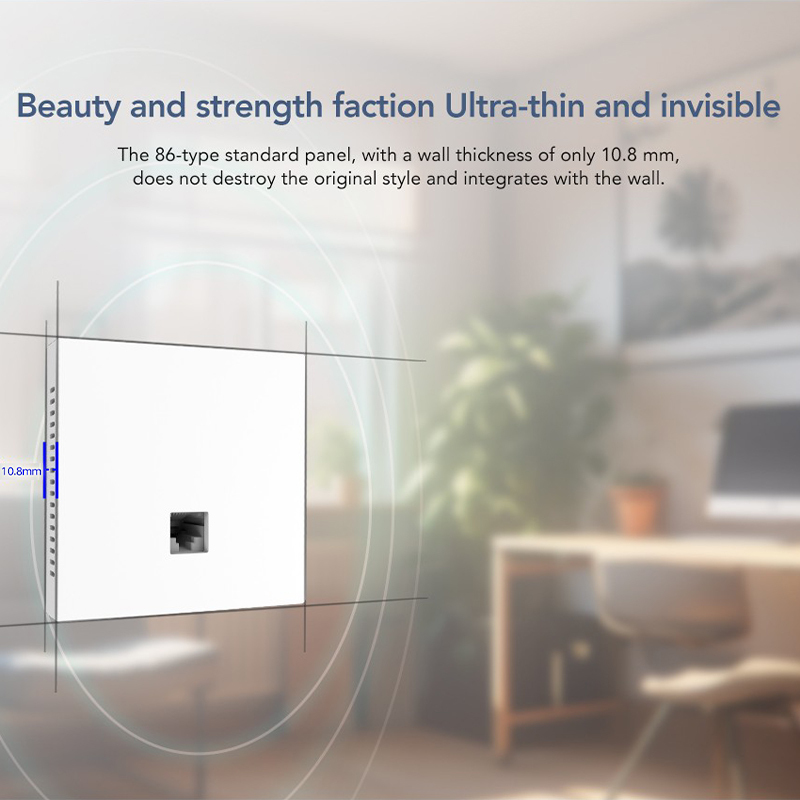 KuWFi WiFi6 3000Mbps Seamless Roaming Inwall ap 48V POE Built in Antenna VLAN Inwall Access Point