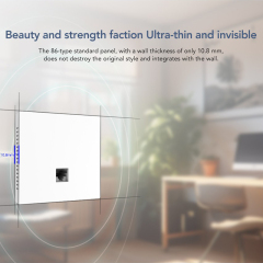 KuWFi WiFi6 3000Mbps Seamless Roaming Inwall ap 48V POE Built in Antenna VLAN Inwall Access Point