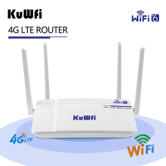 KuWFi Type C power wifi 6 router wifi port forwarding 4g lte wireless router