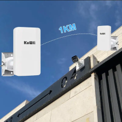 KuWFi 1km 2.4G Full Band Wifi Distance ip65 Point to Multipoint Wireless Elevator Bridge For wifi transmission