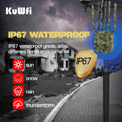 KuWFi Multi Sim Router AX3000 NSA SA 2.5G Port IP67 Waterproof Outdoor WiFi 5g Sim Router for Pier Use