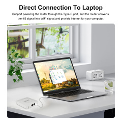 KuWFi 300Mbps 2.4G Hotspot Wi-fi6 32users LAN Port Pocket Mobile 4G+ Wifi Lte Router for RV Park