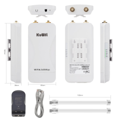 KuWFi WiFi7 3600Mbps Solar Powered 2.5G Port Community wifi 48V POE waterproof Outdoor Access Point