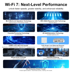 KuWFi WiFi7 AP 9Gbps Tri-band Gigabit Port 48V POE indoor Ceiling Access Point for for Office