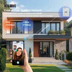 KuWFi 3000Mbps WiFi6 Repeteur Community Wifi 2.5G Port Waterproof IP65 Outdoor Access Point for Village