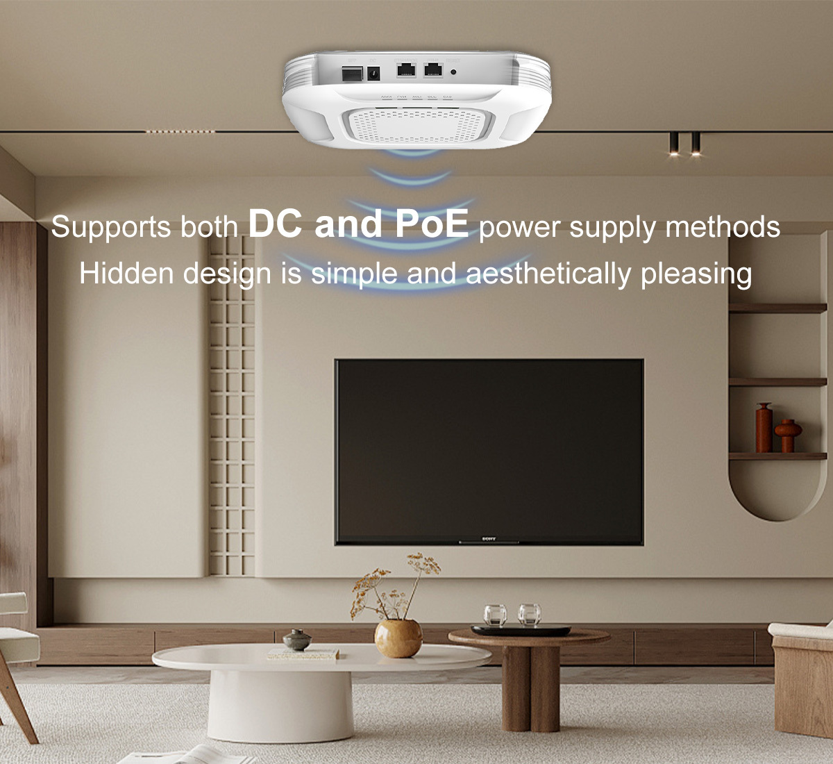 KuWFi WiFi7 AP 9Gbps Tri-band Gigabit Port 48V POE indoor Ceiling Access Point for for Office