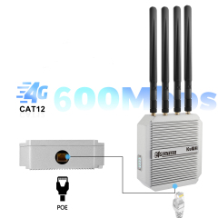KuWFi 2.4G&5.8GHz 1800Mbps Gigabit Port Cat12 Speed  4g+ Outdoor IP67 4G Sim Card Router