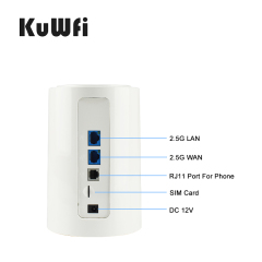 KuWFi NSA/SA AX3000 High Speed Gigabit RJ45 Port Wifi 6 5g WiFi SIM Card Router with RJ11 Port