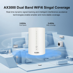KuWFi NSA/SA AX3000 High Speed Gigabit RJ45 Port Wifi 6 5g WiFi SIM Card Router with RJ11 Port
