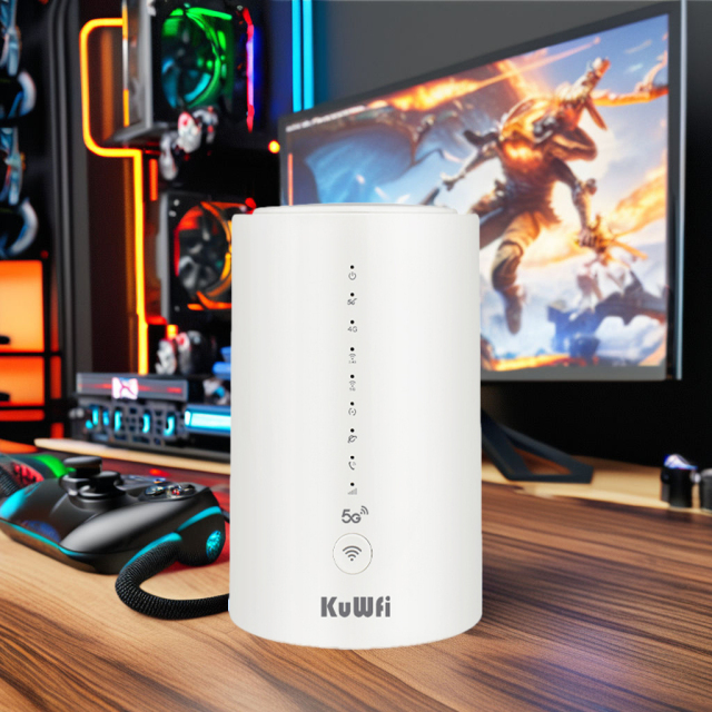 KuWFi NSA/SA AX3000 High Speed Gigabit RJ45 Port Wifi 6 5g WiFi SIM Card Router with RJ11 Port