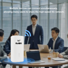 KuWFi 3000Mbps dual band VPN Office Home Lock Band indoor 5g Wifi6 Lte Wifi Router with 3*1000Mbps Port