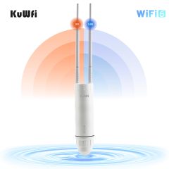 KuWFi 2.4G&5.8GHz PA+LAN1800Mbps Wifi6 Extender Mesh Repeater Gigabit 48V Solar IP65 Long Range Outdoor Access Point