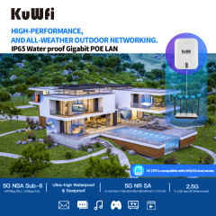KuWFi 4.67Gbps High-Speed Connectivity 2.5G Port 48V TR069 ODU 5G LTE Wireless Router With SIM Card Slot