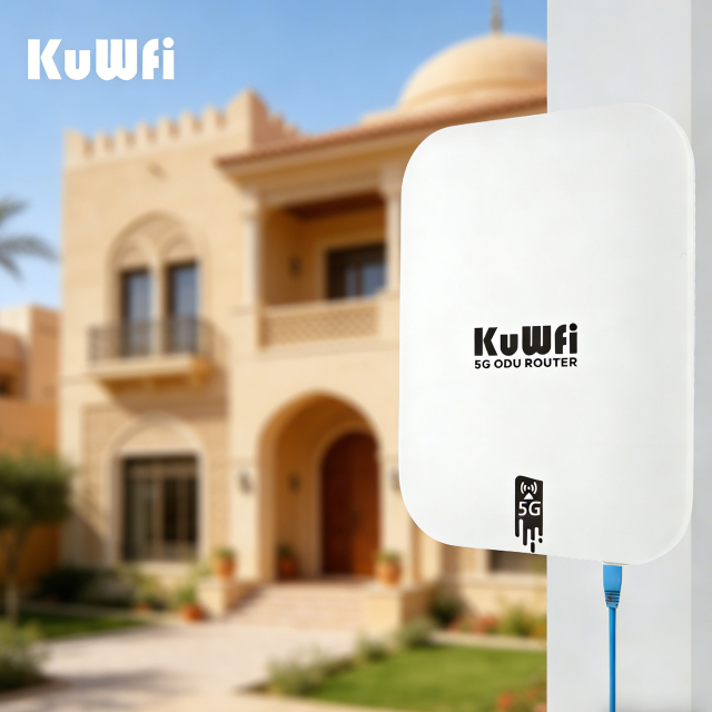 KuWFi 4.67Gbps High-Speed Connectivity 2.5G Port 48V TR069 ODU 5G LTE Wireless Router With SIM Card Slot