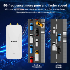 KuWFi 17dBi 90° Direction Antenna One-click Pairing Waterproof Base Station 5KM Wireless CPE Bridge