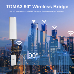 KuWFi 17dBi 90° Direction Antenna One-click Pairing Waterproof Base Station 5KM Wireless CPE Bridge