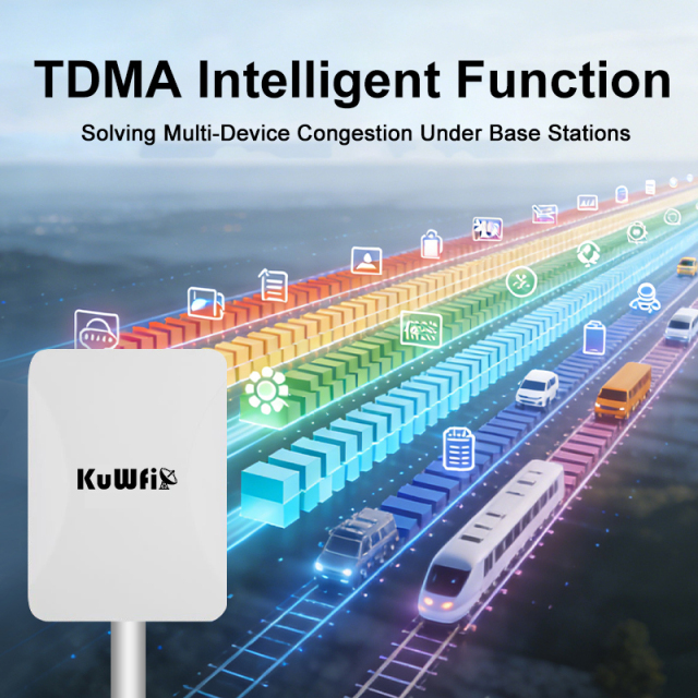 KuWFi 24V POE Solar 5ghz 10KM 15KM PTP PTMP Base Station TDMA Bridge Support Starlink Kit Support