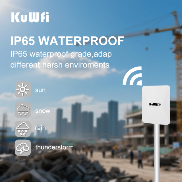 KuWFi 24V POE Solar 5ghz 10KM 15KM PTP PTMP Base Station TDMA Bridge Support Starlink Kit Support