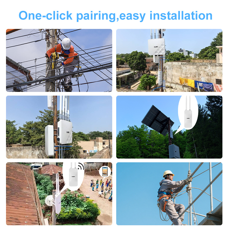 KuWFi 24V POE Solar 5ghz 10KM 15KM PTP PTMP Base Station TDMA Bridge Support Starlink Kit Support