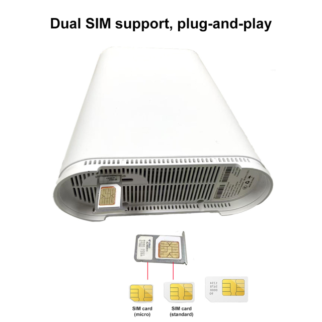 KuWFi Ax3000 Wifi6 2 Sim Card VPN P2TP Dual Band NFC Function 5g Sim Router with 2.5G Port