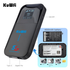 KuWFi 5G Ultra-Fast Speeds Stable signal Connectivity LCD WiFi6 Dual Band 5g Outdoor Cpe Sim Router for Remote Work