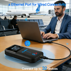 KuWFi 5G Ultra-Fast Speeds Stable signal Connectivity LCD WiFi6 Dual Band 5g Outdoor Cpe Sim Router for Remote Work