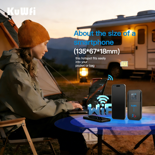KuWFi 5G Ultra-Fast Speeds Stable signal Connectivity LCD WiFi6 Dual Band 5g Outdoor Cpe Sim Router for Remote Work