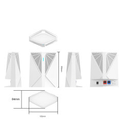 KuWFi Mesh wifi System AX3000 Dual Band Gigabit Quad-Core CPU Android App Control Wi-Fi 6 Router