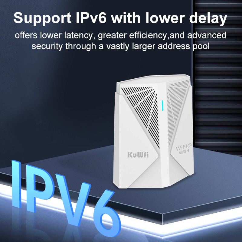 KuWFi Mesh wifi System AX3000 Dual Band Gigabit Quad-Core CPU Android App Control Wi-Fi 6 Router