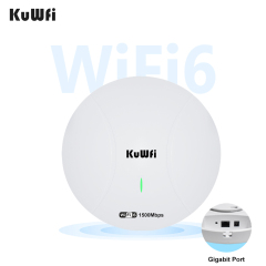 KuWFi Indoor WiFi 6 Access Point Ceiling Mount Dual Band Gigabit Port 1500Mbps AP