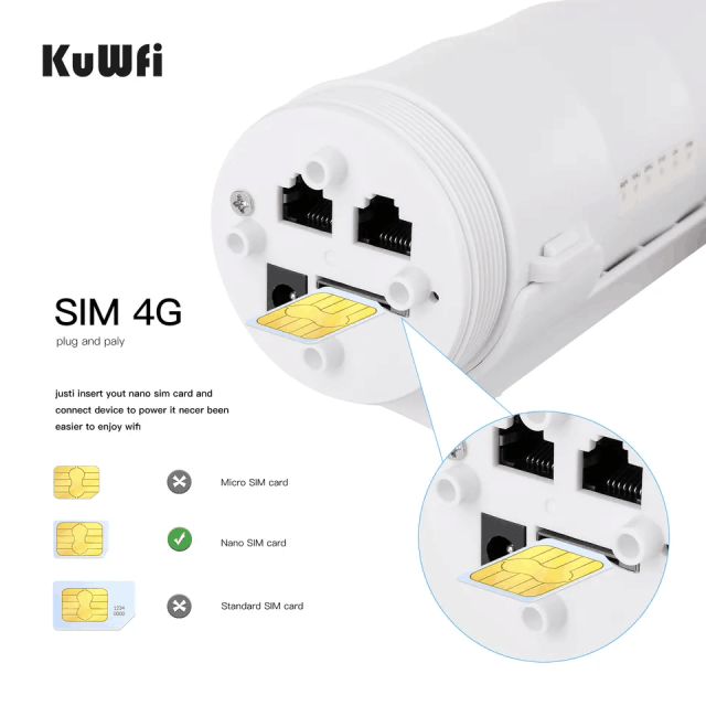 KuWFi outdoor 4g LTE WIFI Router 150Mbps Wireless AP WIFI Extender Long Range