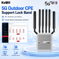 KuWFi SDX75 GRE/ WireGuard /Zerotier VPN Available NSA SA Dual SIM WiFi6 5G CPE Router