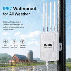 KuWFi 5G NR 3000Mbps WiFi6 Industrial 2.5G PoE 12V DC SA/NSA 5g Sim Card Router for wifi solution