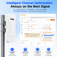 KuWFi 3km Long Range TDMA 5.8G IP65 Waterproof Gigabit Port Point to Point Wireless Cpe Bridge for Music Festival