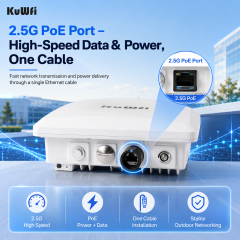 KuWFi Dual Band 150+users Cloud Server 90° 160mHz Long Range 1km IP67 Industrial Outdoor Access Point