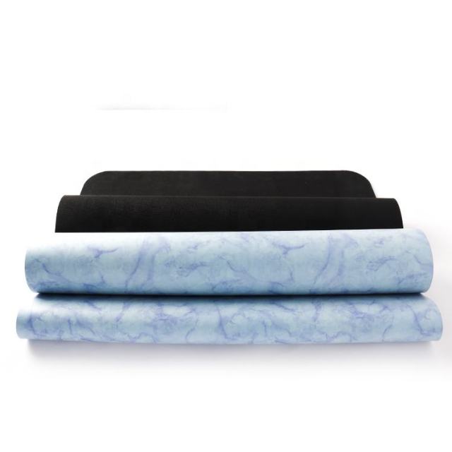 Sustainable PU marble natural rubber yoga mat