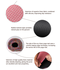 Hemp natural rubber yoga mat