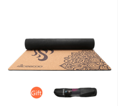 Eco-friendly cork natural rubber customized mat